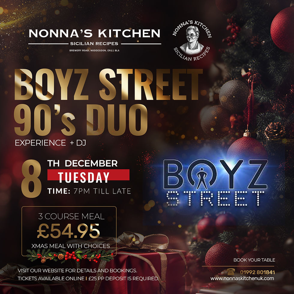 Boyz Street 90s Duo & 3 Course Meal