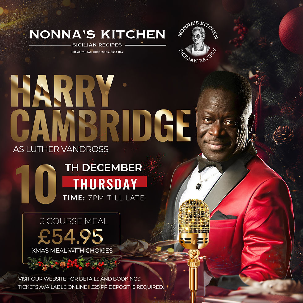 LUTHER VANDROSS Tribute & 3 Course Meal