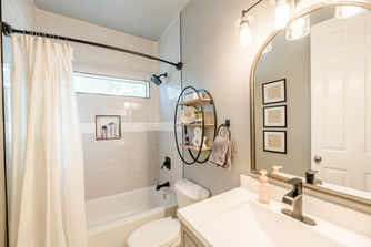 Subway tile tub shower bathroom remodel, Dallas Fort Worth