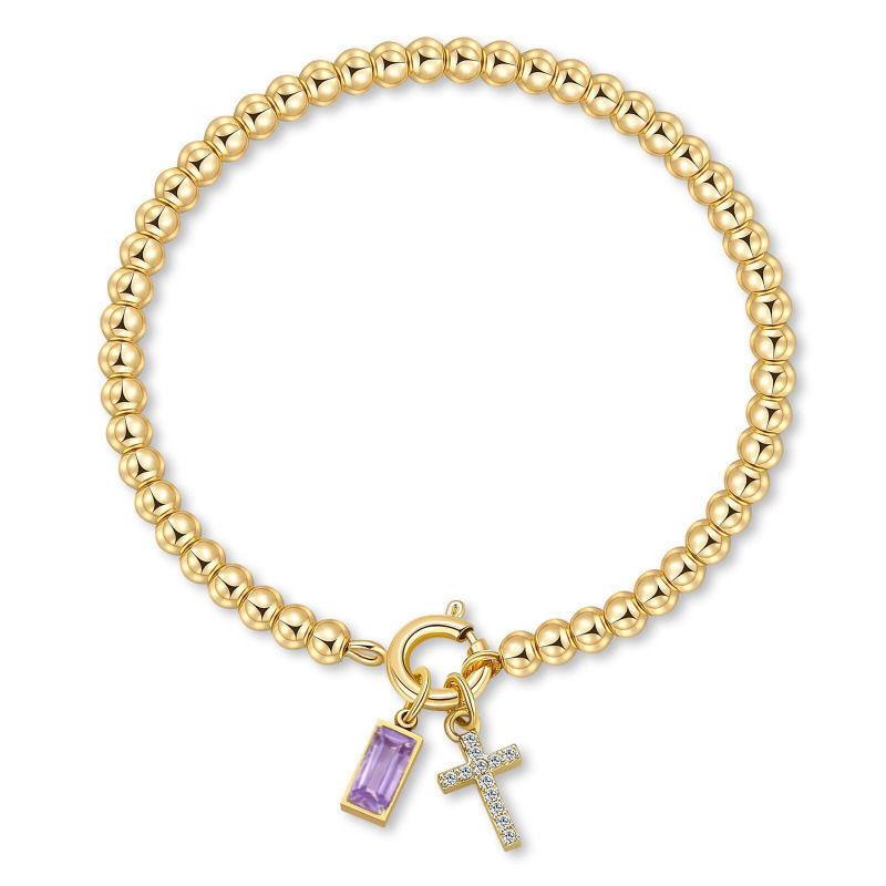 Thumbnail: Geometric Birthstone Elastic Bracelet