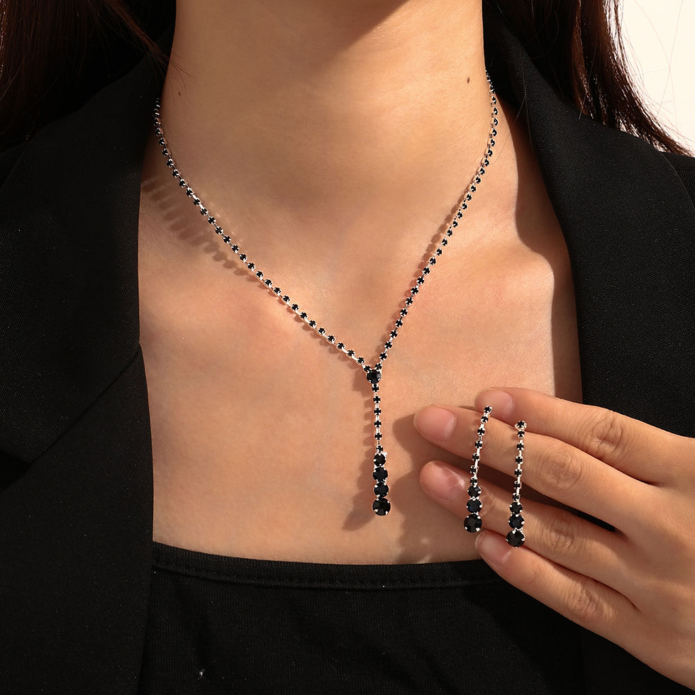 Thumbnail: Elegant Minimal Necklace & Earring Combo