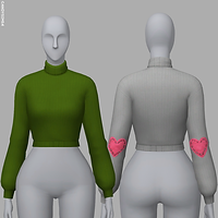 HUG SWEATER WITH HEART PATCH ACC