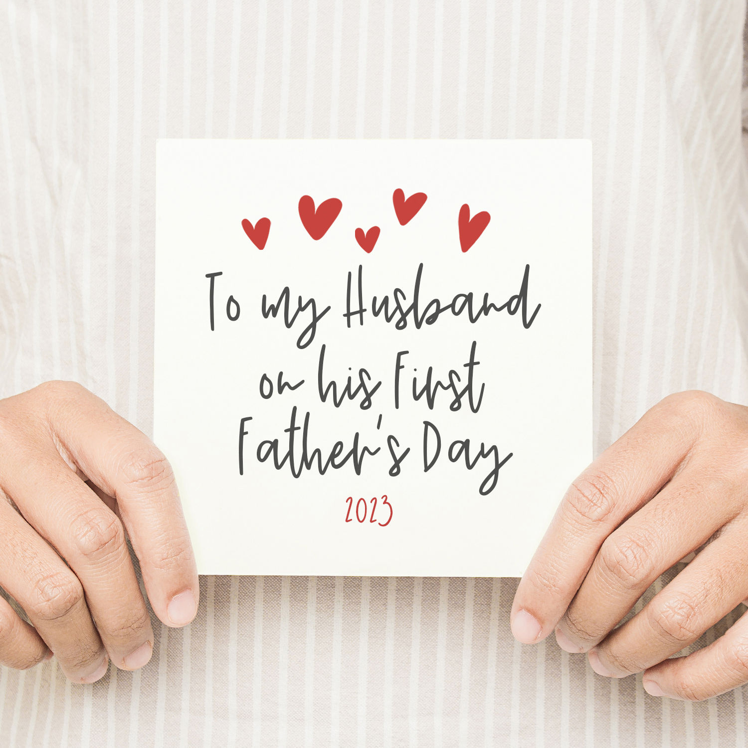 To My Husband on His First Birthday as a Daddy 2023 Card