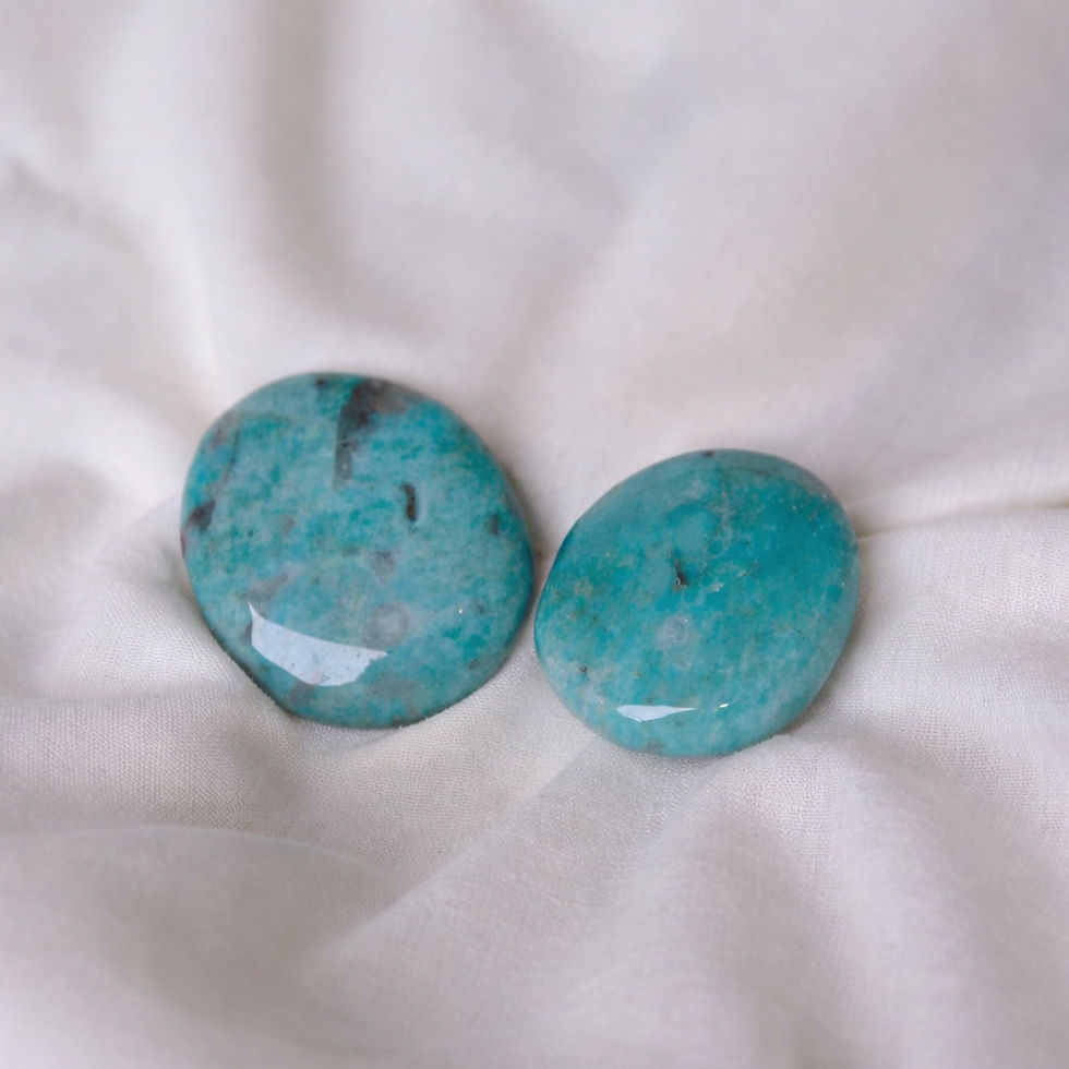 Two smooth Amazonite crystals