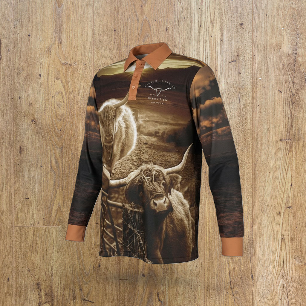 Unisex Highland Cow Fishing Shirt