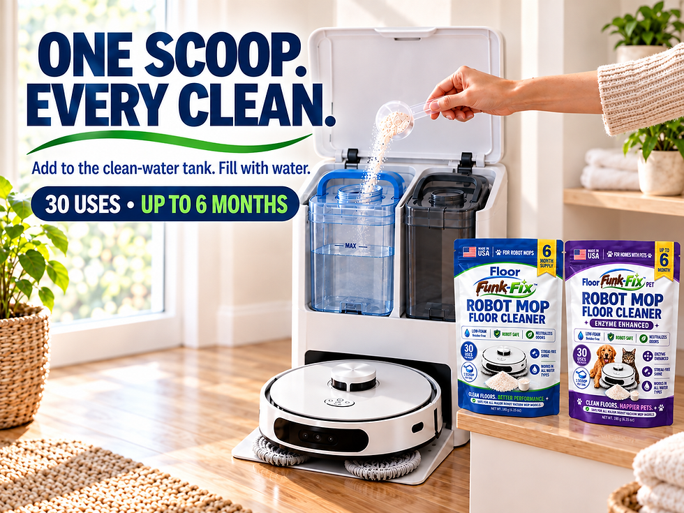 Thumbnail: Floor Funk Fix — Low-Foam Robot Vacuum Mop Floor Cleaning Solution