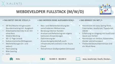 WEBDEVELOPER FULLSTACK (M/W/D)