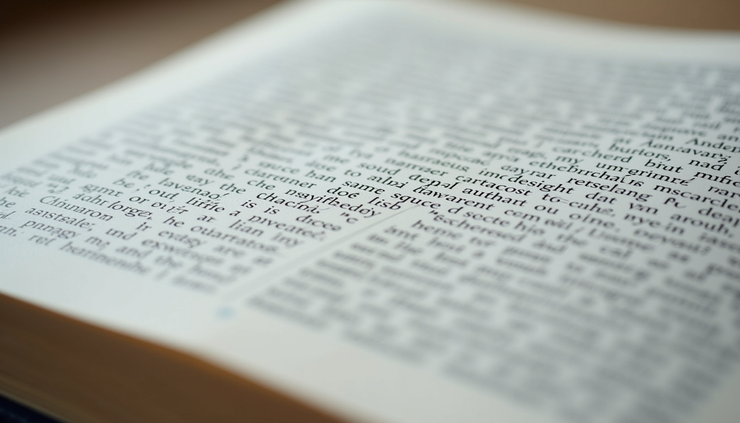 Close-up view of a printed book page showing clear text and margins