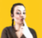 Tatjana Winkler mit Finger auf den Lippen, Geheimnis, Ernährungscoach