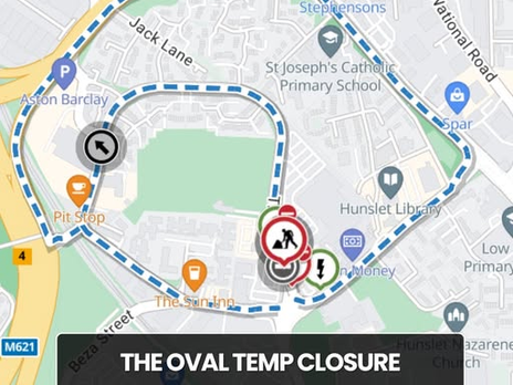 🚧 Temporary Road Closure: The Oval, Hunslet
