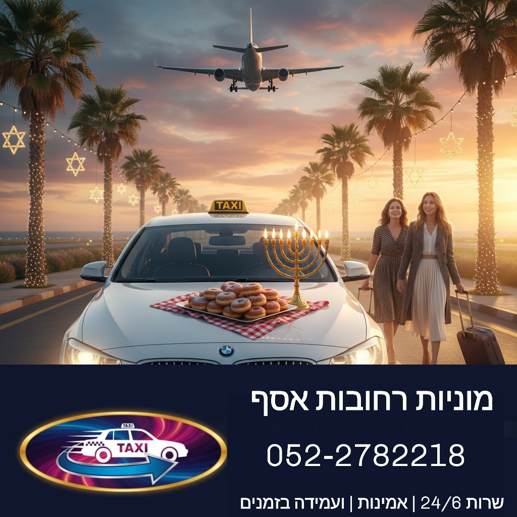 מוניות רחובות אסף – אמינות ודיוק בכל נסיעה.