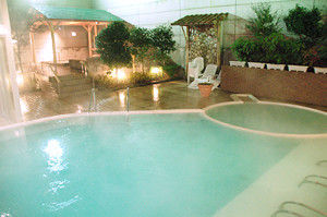 Where you drive about 20 minutes by car, you look a super public bath Hana no Yu.