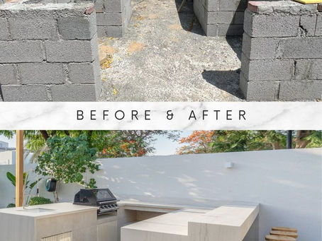 Outdoor kitchen: Before and After