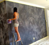 Plastering a feature wall