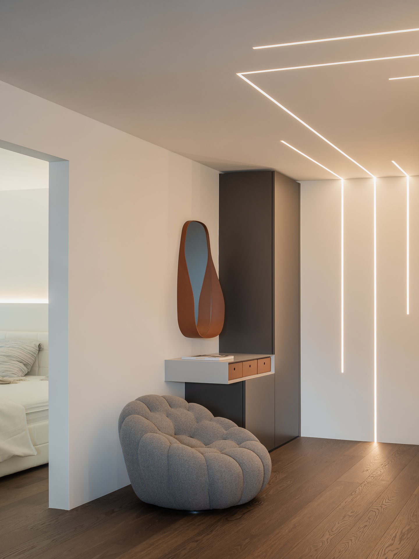 ristrutturazione appartamento ingresso illuminazione led