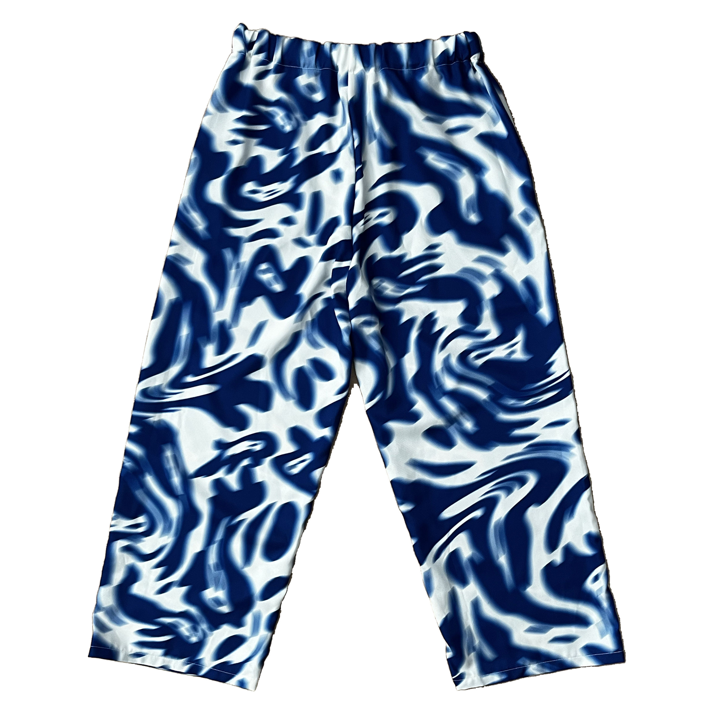 PRINTED WIDE LEG PANTS