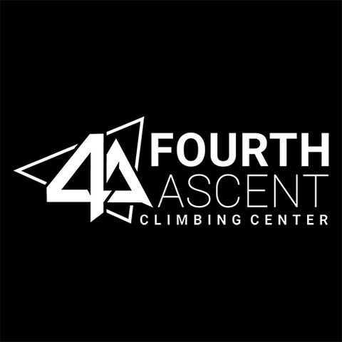 Fourth Ascent Climbing Center logo with a white stylized “4A” and bold white text on a black background.