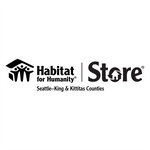Habitat for Humanity Seattle–King & Kittitas Counties ReStore logo in black and white.