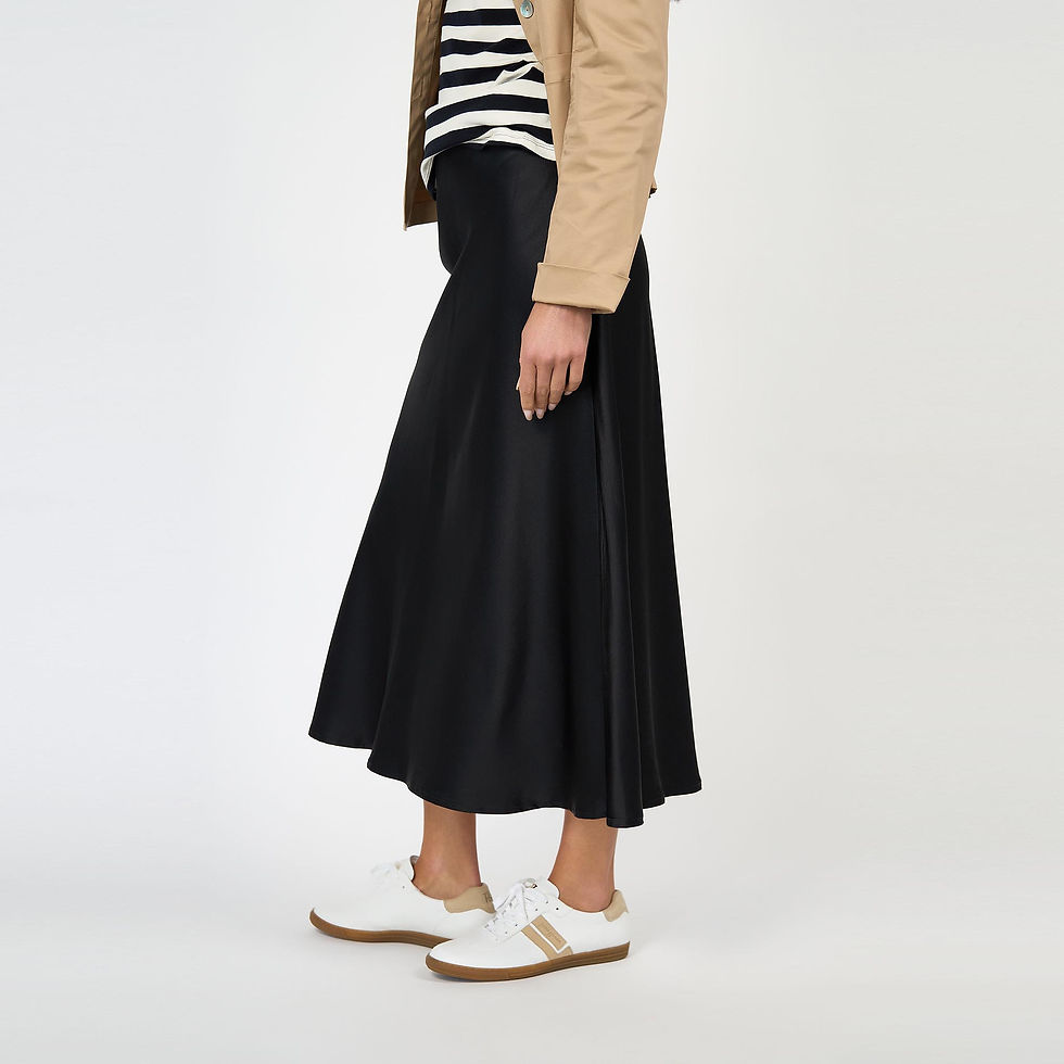 Thumbnail: Coco Bias Skirt Silk Satin
