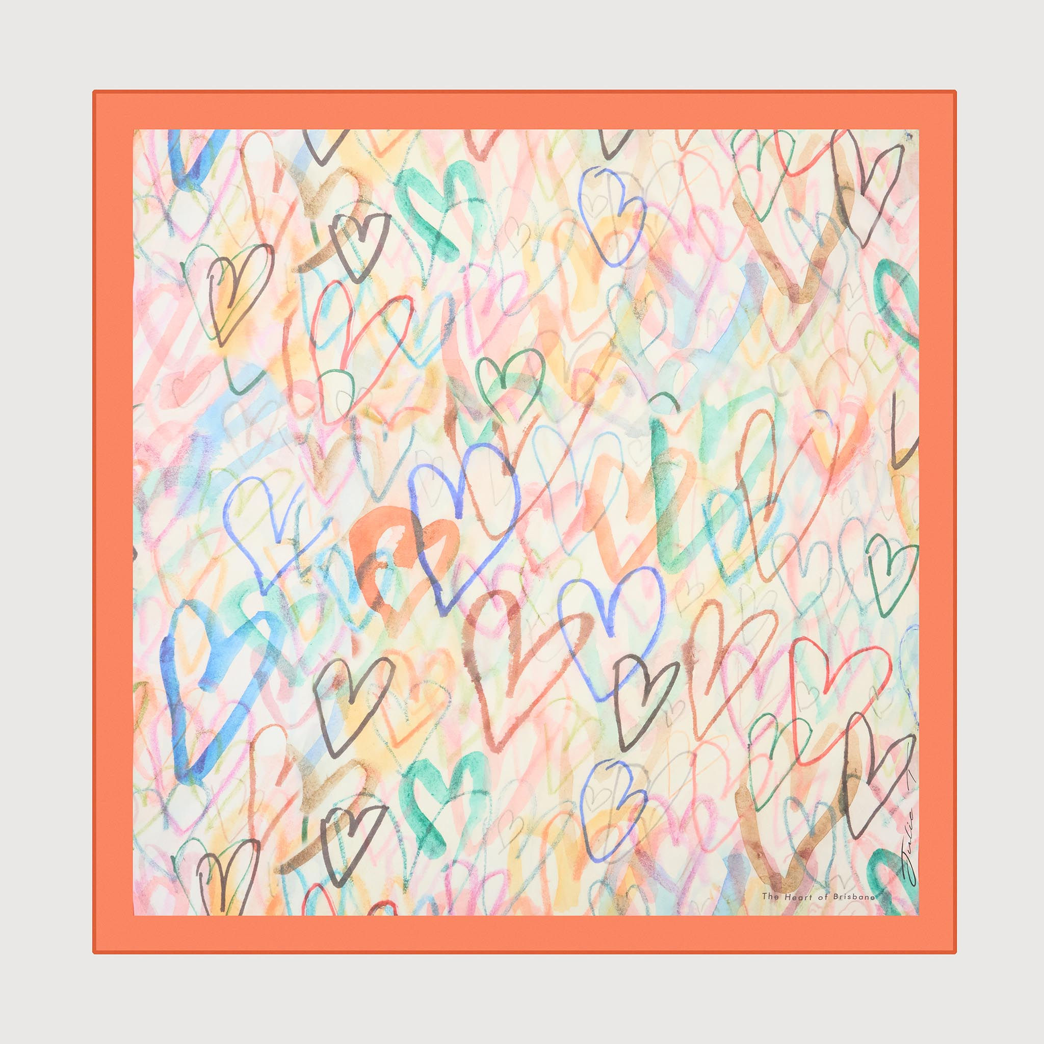 Heart 90cm scarf
