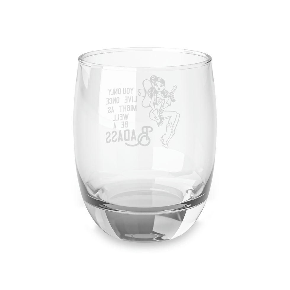 Thumbnail: "yolo badass" Whiskey Glass