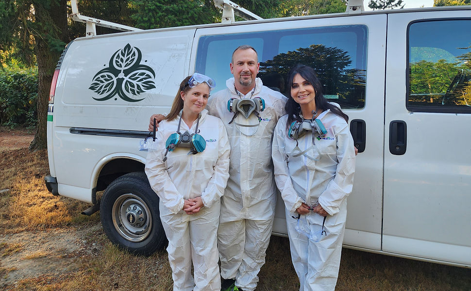 Evergreen BioClean team standing infront of company van