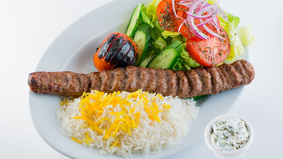 Koobideh with Rice and Salad