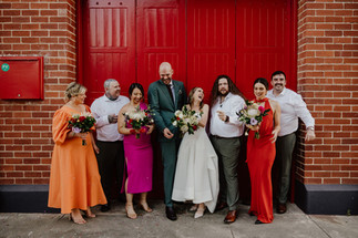 Relaxed and fun wedding portraits around North Perth Town Hall