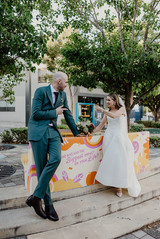 Relaxed and fun wedding portraits around North Perth Town Hall