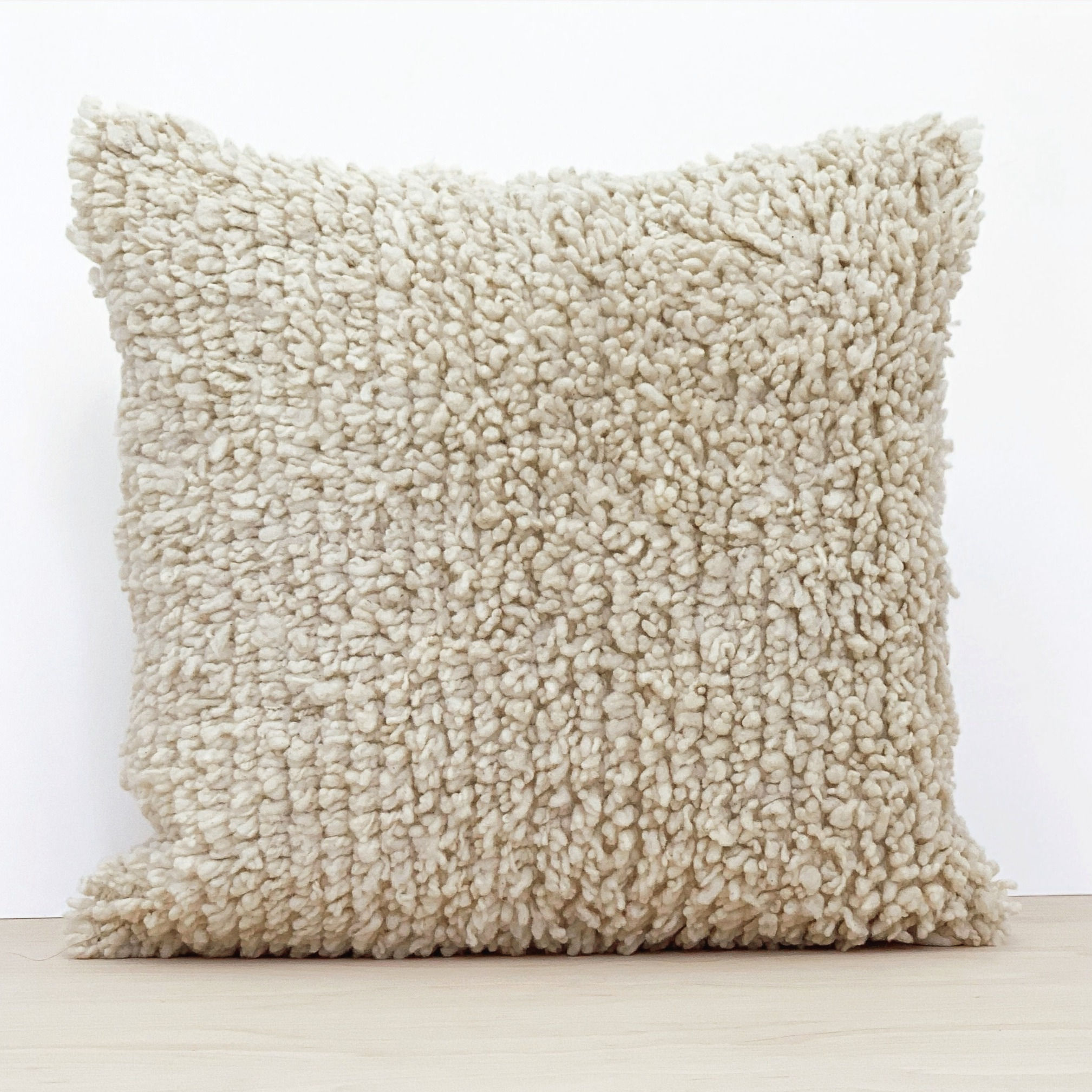 The Shaggy Ivory Pillow