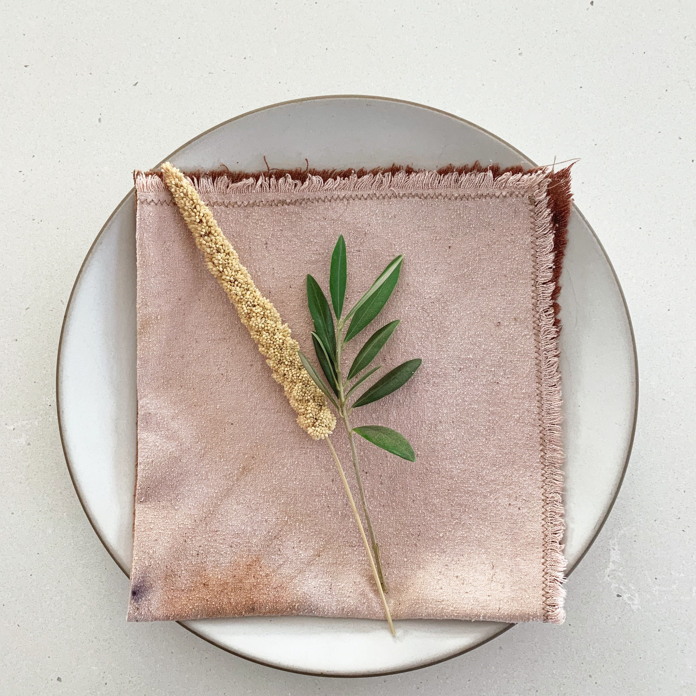 Set Of 4 Silk Natural Dye Table Napkins. More colors available