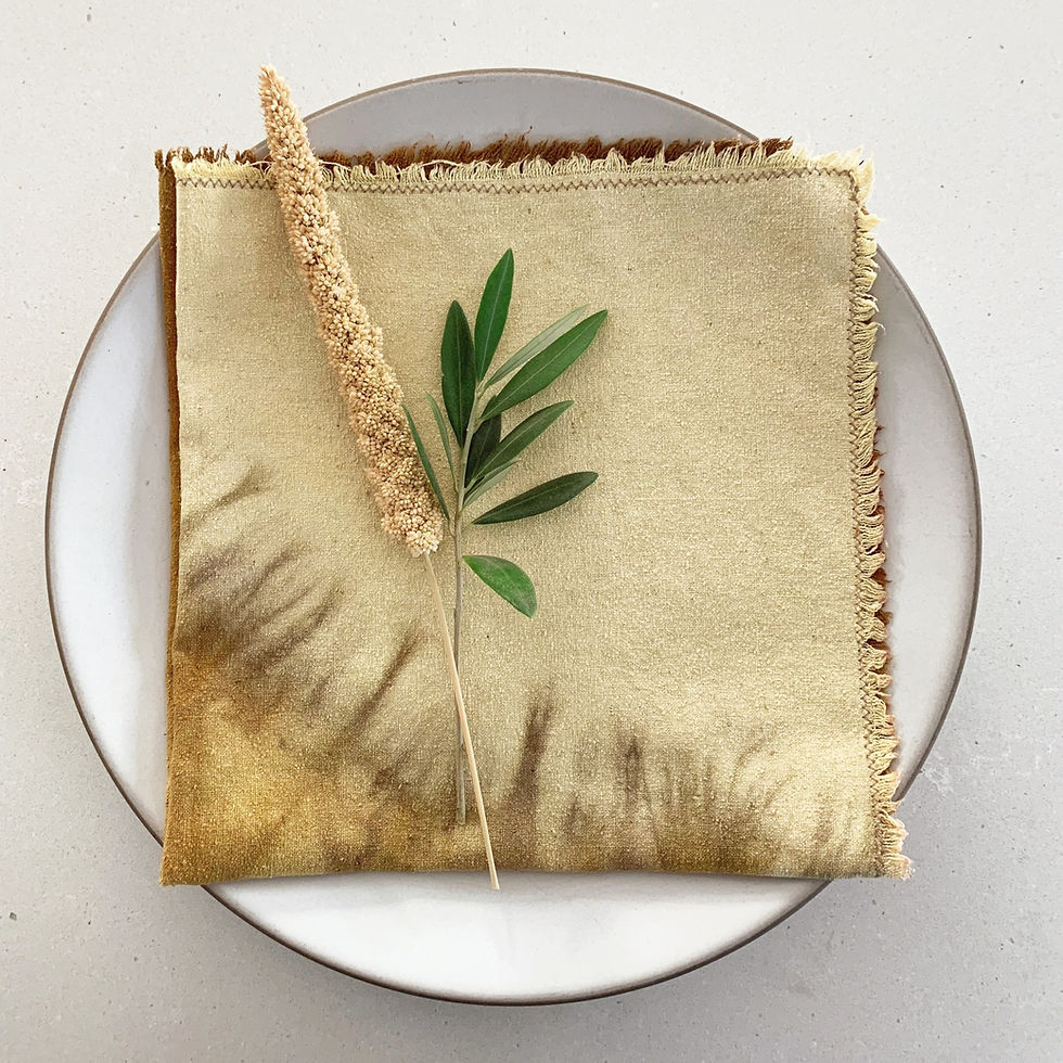 Thumbnail: Set Of 4 Silk Natural Dye Table Napkins. More colors available