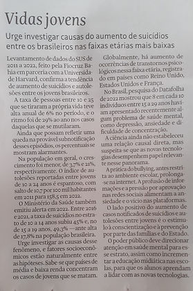 Editoral Folha de S. Paulo - Vidas Jovens