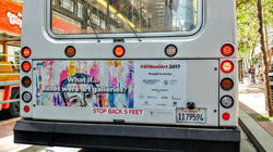 Muni bus exterior (2017)