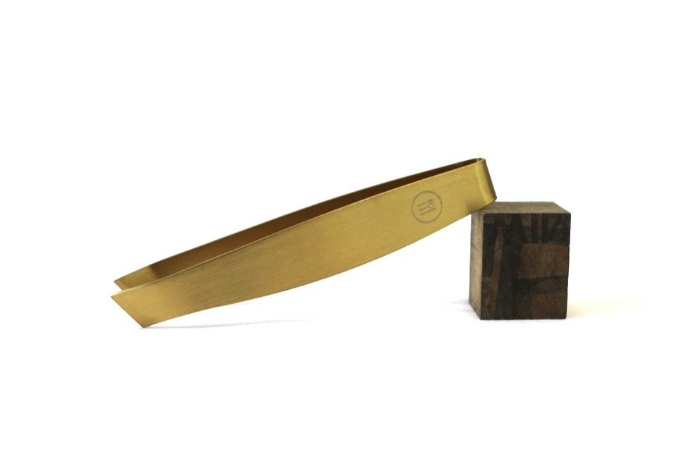 Fishbone Tweezers 120mm, Series: Classic (Gold)