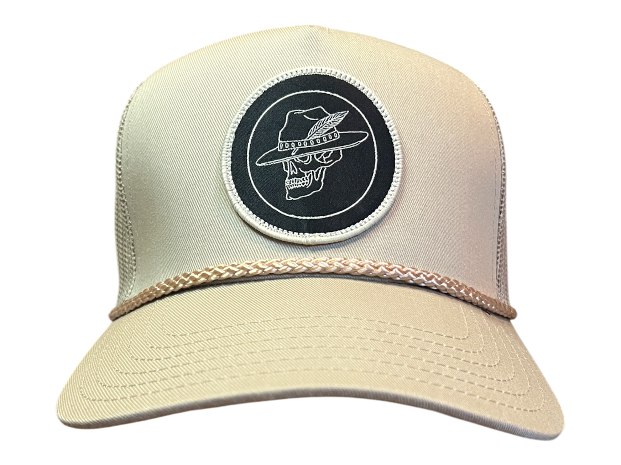 Bones Customs tan trucker hat