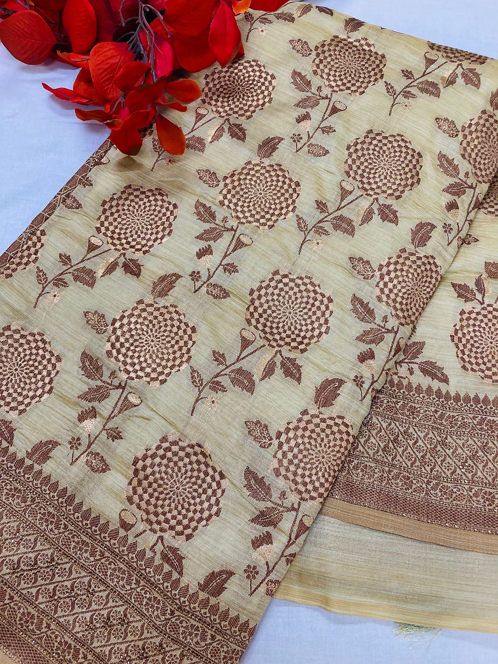 Thumbnail: Banarasi Silk Saree - Kora Sarees with Five Stunning Colors