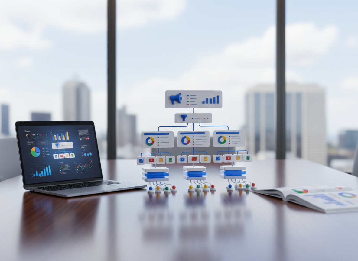 Report digitali e grafici su scrivania per analizzare opportunità commerciali B2B