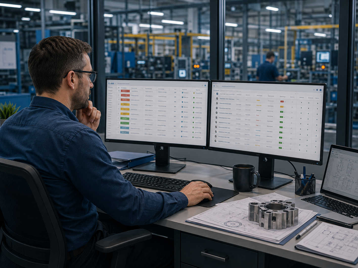 Dashboard per definire le priorità di acquisto dei materiali di produzione
