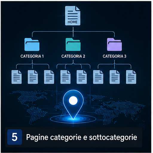 Struttura del sito con nuove pagine create dall’AI