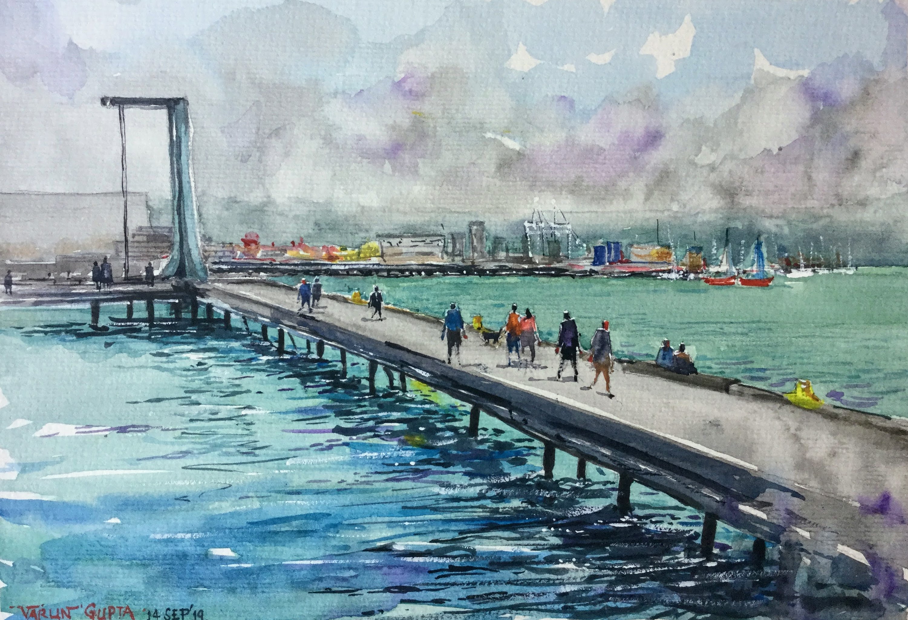Strolling at Wellington Waterfront