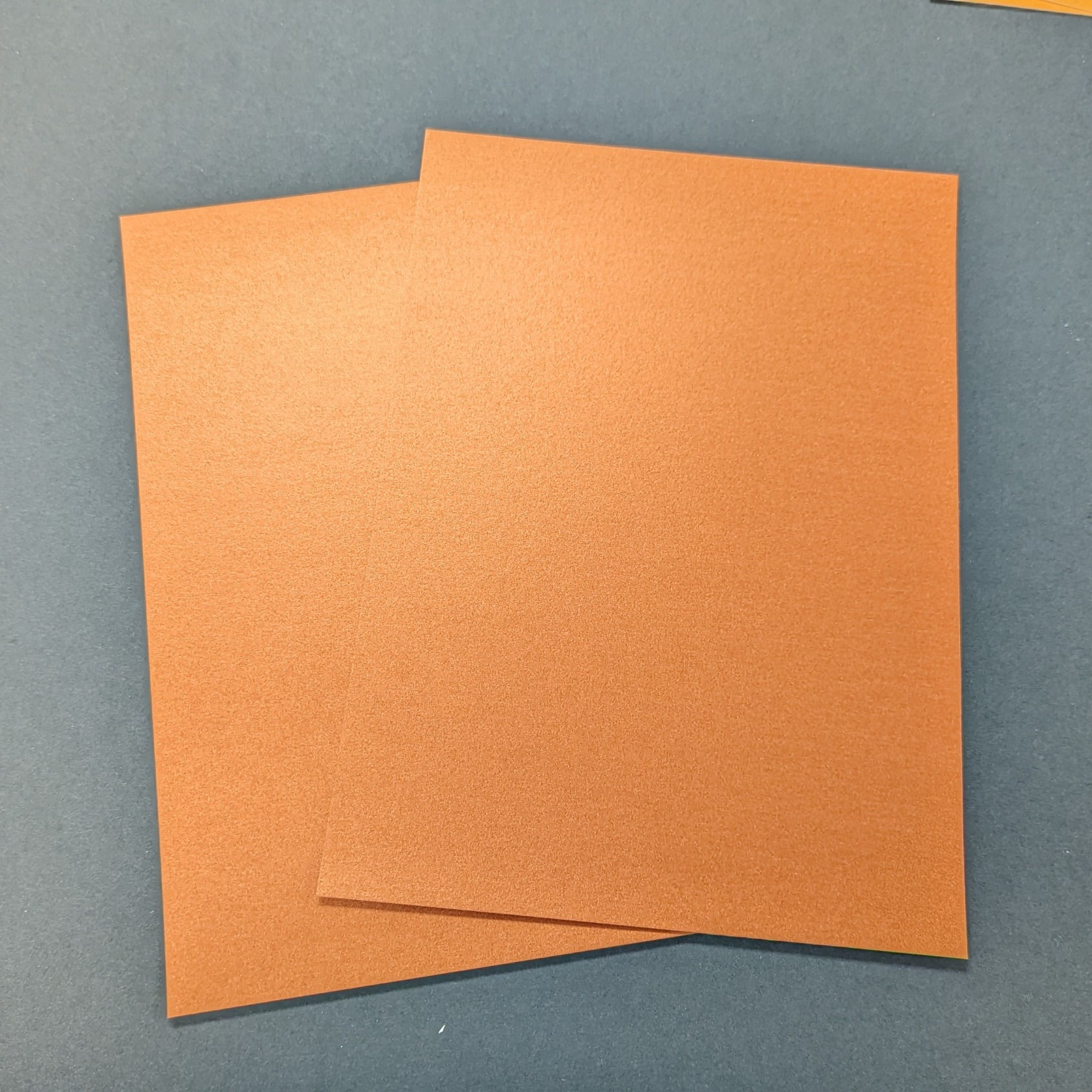 pearlescent card, copper pearl card, copper pearlescent card, copper card,