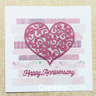 anniversary card ideas, wedding card ideas, heart dies