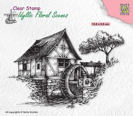 IFS028, nellie snellen, scene stamps, mens stamps, cottage