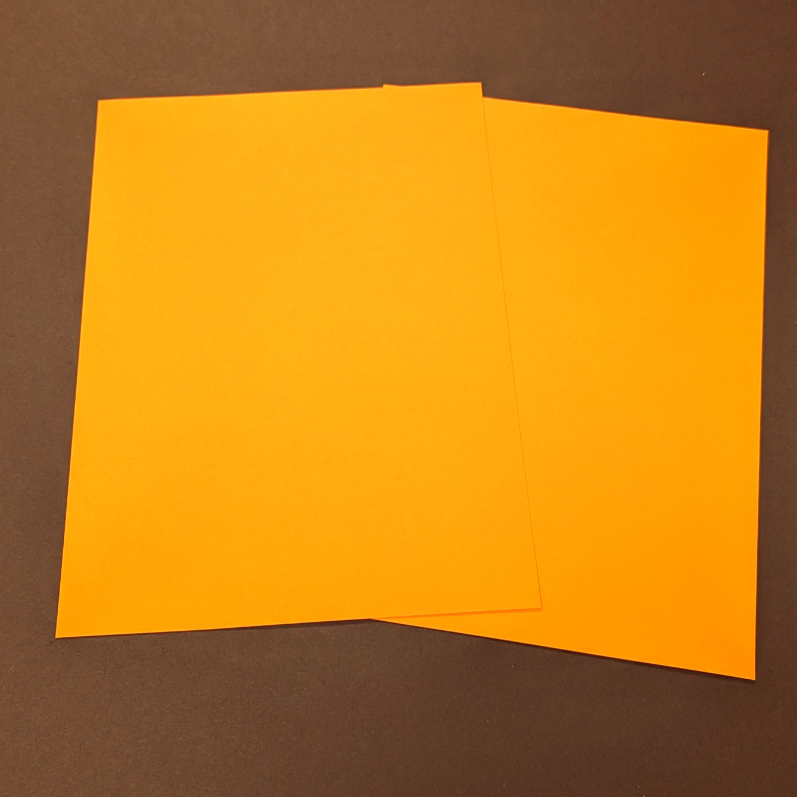 orange card, coloured card, orange, A4 card