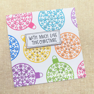 Modern christmas bauble christmas card