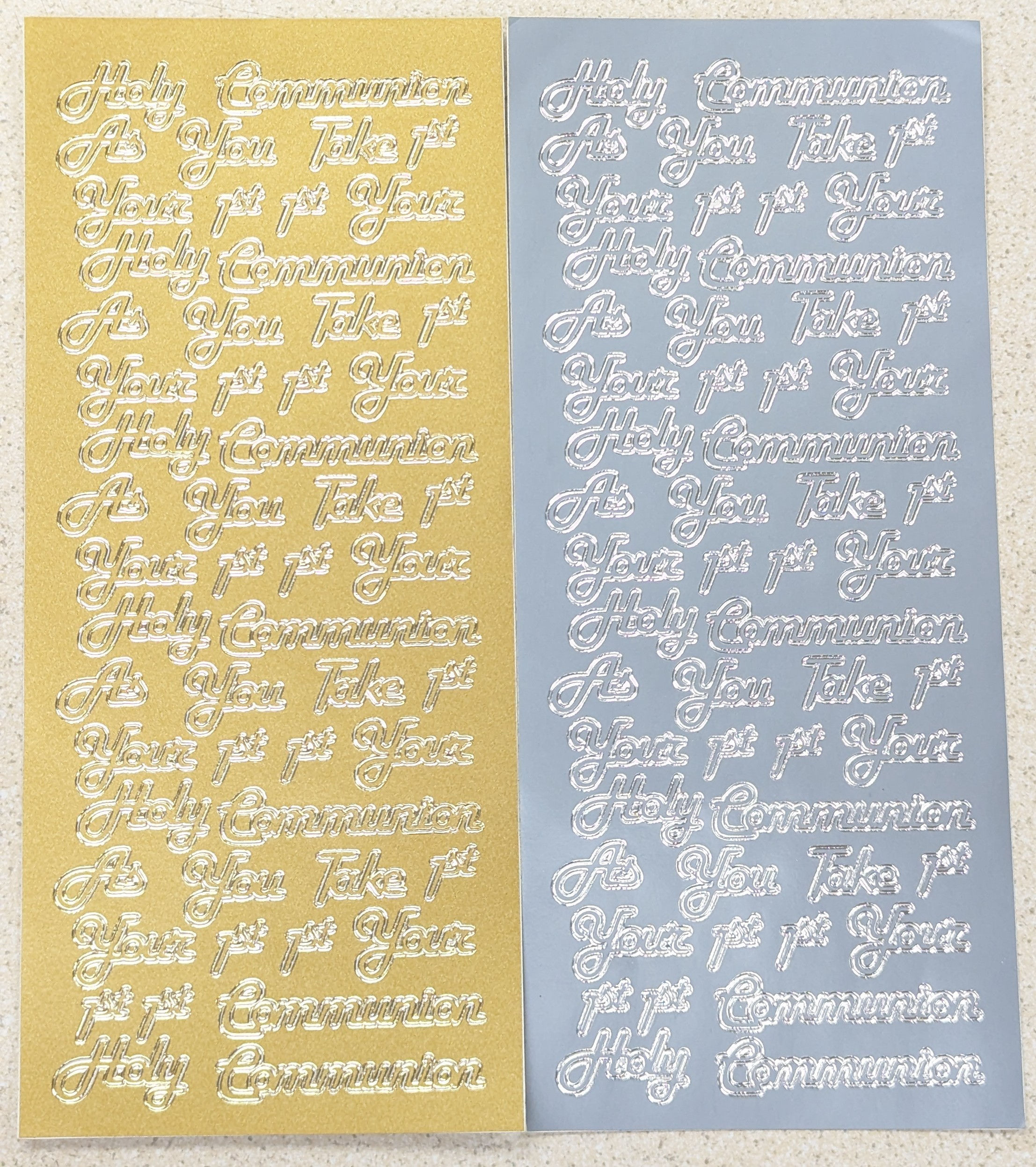 peel off stickers, 1st Holy communion