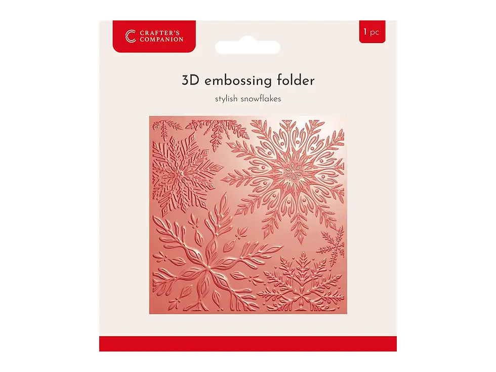 CC-EF5.5-3D-STSN, christmas embossing folders, embossing folders, snowflakes