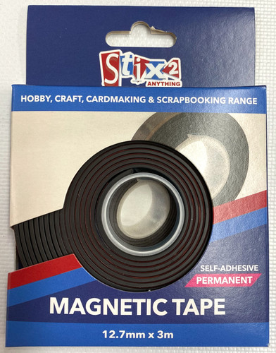 Stix2 Magnetic Tape Self Adhesive Permanent 12.7mm X 762mm