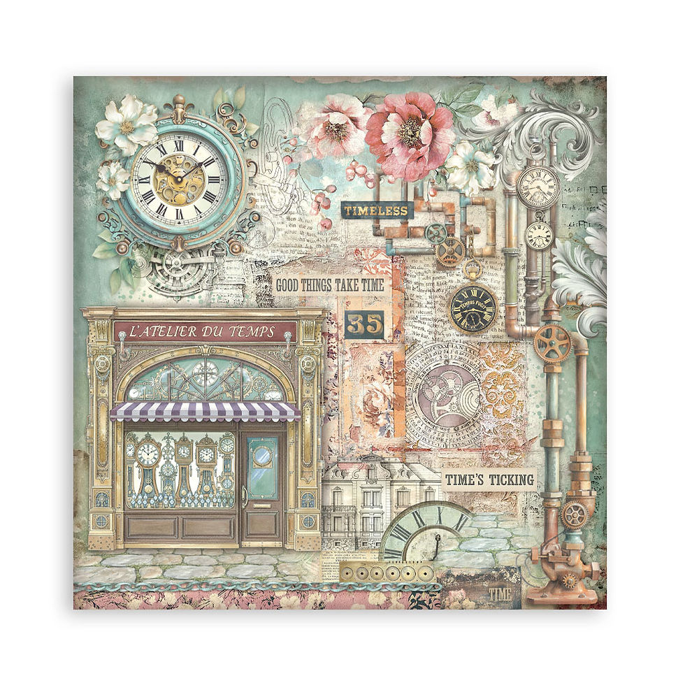 Thumbnail: SBBSXB24, stamperia paper pads, journal papers, steam punk